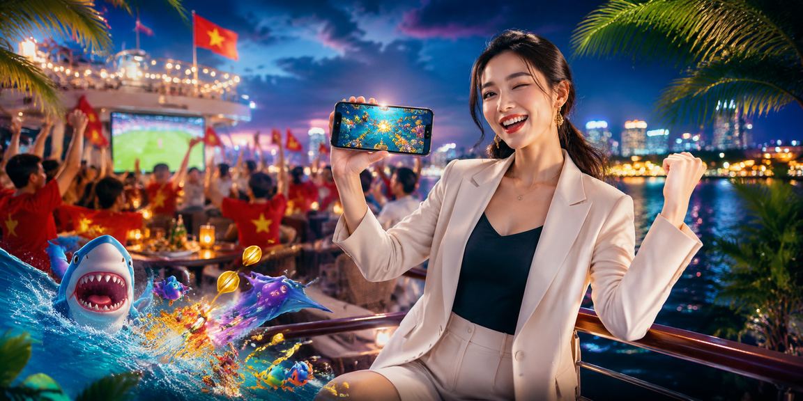 Người chơi game bắn cá tại lễ hội Hà Nội với jackpot tích lũy theo lượt bắn