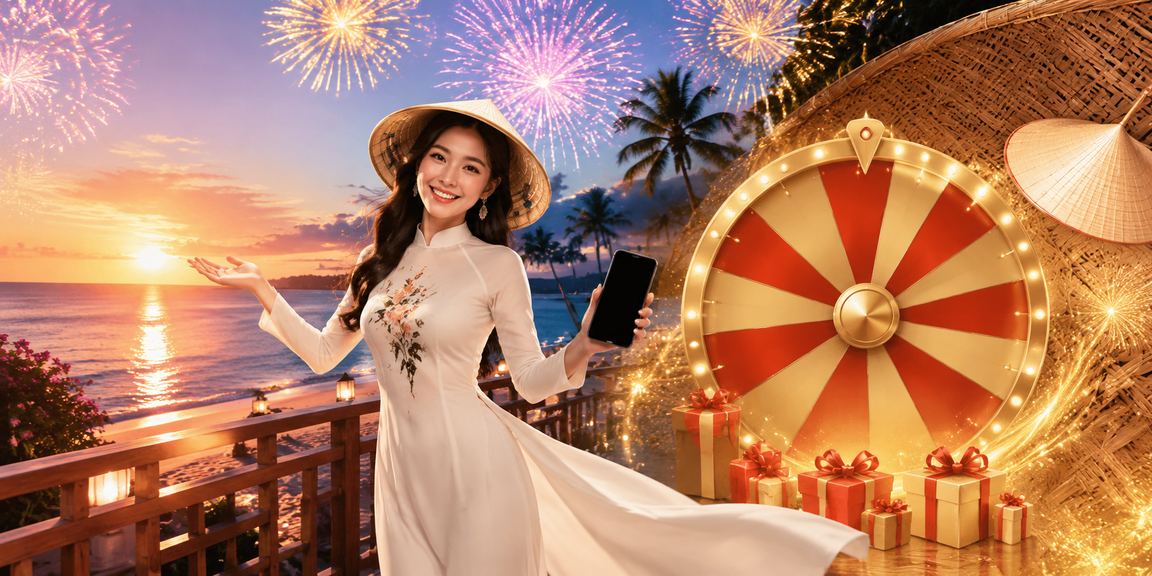 Người chơi roulette tại Phú Quốc với nón lá truyền thống Việt Nam bên cạnh
